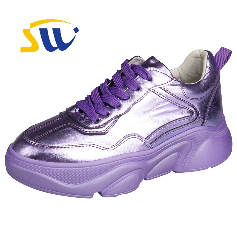 SWONCO Luxury Design Sneakers Women New Hot Sale Casual Shoes Student Women Platform Sneakers Purple/sliver Shoes Chunky Heels
SWONCO Luxury Design Sneakers Women New Hot Sale Casual Shoes Student Women Platform Sneakers Purple/sliver Shoes Chunky Heels