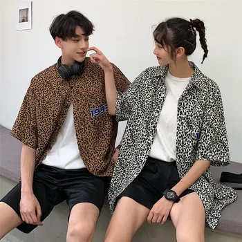 2019 Spring And Summer New Men's Korean Version Of The Couple Casual Loose Short-sleeved Lazy Wind Leopard Shirt LargeSize
2019 Spring And Summer New Men's Korean Version Of The Couple Casual Loose Short-sleeved Lazy Wind Leopard Shirt LargeSize