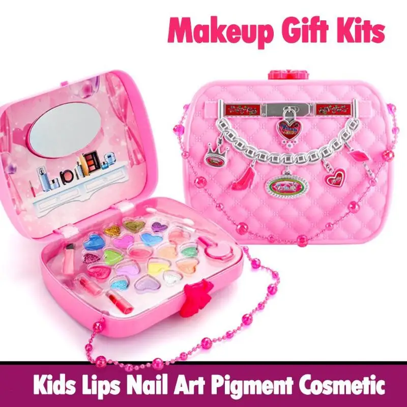 Girls Non-toxic Makeup Kit Toy Kid Lips Nail Art Pigment Cosmetic Pretend Play Toy Travel Tosy for Girls Dressing Cosmetic Box
Girls Non-toxic Makeup Kit Toy Kid Lips Nail Art Pigment Cosmetic Pretend Play Toy Travel Tosy for Girls Dressing Cosmetic Box