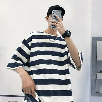 2019 Summer The New Listing European And American Style Trend Couple Casual Cotton Hip Hop Stripe T-shirt M-2XL Harajuku Best
2019 Summer The New Listing European And American Style Trend Couple Casual Cotton Hip Hop Stripe T-shirt M-2XL Harajuku Best