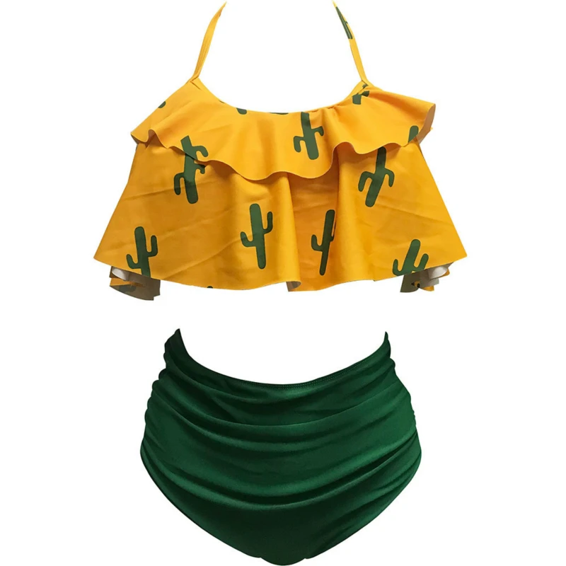 Swimwear Women Two Pieces 2019 Fold Lotus Leaf Swimsuit High Waist Bathing Suit Push Up Bikini Set Vintage Beach Wear Biquini
Swimwear Women Two Pieces 2019 Fold Lotus Leaf Swimsuit High Waist Bathing Suit Push Up Bikini Set Vintage Beach Wear Biquini