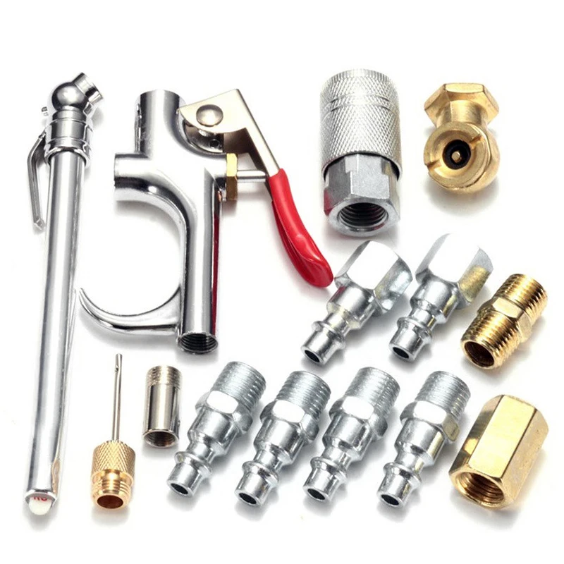 Professional 14Pcs Air Tool Compressor Nozzle Blow Gun Pneumatic Connector Kit
Professional 14Pcs Air Tool Compressor Nozzle Blow Gun Pneumatic Connector Kit