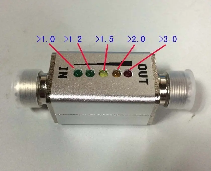 1Mhz-30Mhz 40W VSWR LED indicator Connector MINI SWR display Short wave standing wave table meter
1Mhz-30Mhz 40W VSWR LED indicator Connector MINI SWR display Short wave standing wave table meter
