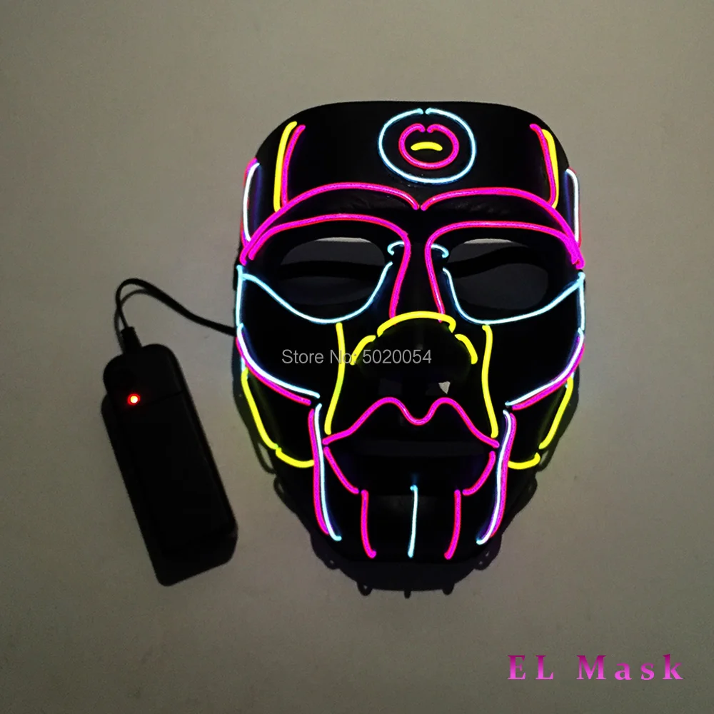 Hot Selling Neon Led Luminous Mask Colorfull Horror Face Mask With 3V 2AA battery Inverter for Hallloween Scary Theme Party
Hot Selling Neon Led Luminous Mask Colorfull Horror Face Mask With 3V 2AA battery Inverter for Hallloween Scary Theme Party