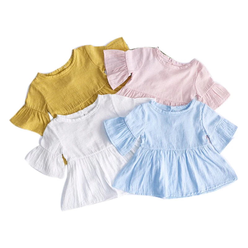 Flaer Sleeve Girls Blouses Spring Summer Tops Cotton Casual Kids Girl Shirts For Children Clothing Shirts Dress
Flaer Sleeve Girls Blouses Spring Summer Tops Cotton Casual Kids Girl Shirts For Children Clothing Shirts Dress