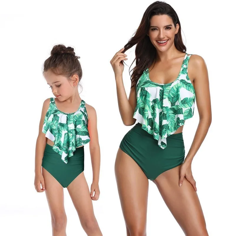 2019 New Print Parent-child Swimwear Big Ruffle Family Bikini Set High Waist Women Swimsuit Mother And Daughter Girl BathingSuit
2019 New Print Parent-child Swimwear Big Ruffle Family Bikini Set High Waist Women Swimsuit Mother And Daughter Girl BathingSuit