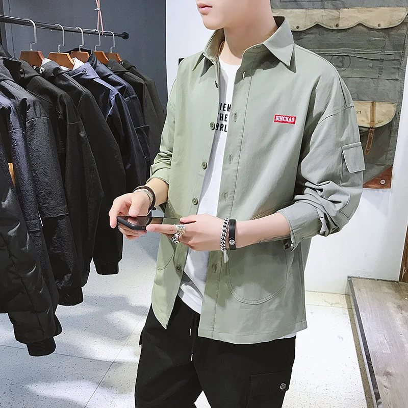 2019 Summer New Korean Couple Male Loose Hip Hop Cotton Personality Solid Color Simple Long-sleeved Shirt M-3XL Size Streetwear
2019 Summer New Korean Couple Male Loose Hip Hop Cotton Personality Solid Color Simple Long-sleeved Shirt M-3XL Size Streetwear