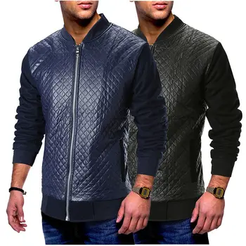 2019 new men's PU leather splicing Mock Neck zipper long sleeve youth jacket windbreaker Multi Pocket men's Mock Neck leather
2019 new men's PU leather splicing Mock Neck zipper long sleeve youth jacket windbreaker Multi Pocket men's Mock Neck leather
