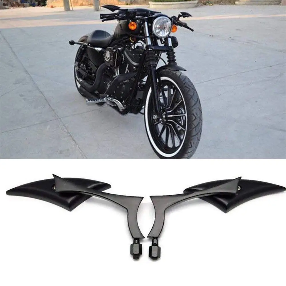 Black 8mm/10mm Motorcycle Spear Blade Rear View Side Mirrors for Cruiser Chopper Honda Yamaha Sportster Dyna Softail
Black 8mm/10mm Motorcycle Spear Blade Rear View Side Mirrors for Cruiser Chopper Honda Yamaha Sportster Dyna Softail