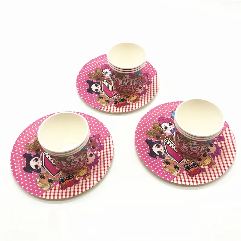 40pcs/lot LOL Doll Theme Girl Birthday Party Cartoon Paper 20Cup+20Plate Festival Wedding Baby Shower Pink Tableware Supply
40pcs/lot LOL Doll Theme Girl Birthday Party Cartoon Paper 20Cup+20Plate Festival Wedding Baby Shower Pink Tableware Supply