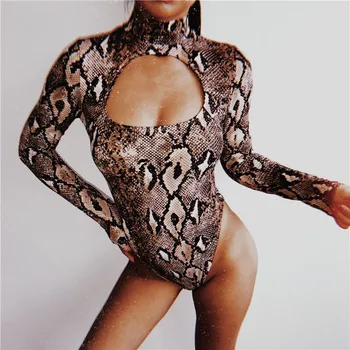 Sexy Snake Print Bodysuits Women Autumn Turtleneck Bodycon Cotton Jumpsuits Women Long Sleeve Bodysuit Women Party Club Clothing
Sexy Snake Print Bodysuits Women Autumn Turtleneck Bodycon Cotton Jumpsuits Women Long Sleeve Bodysuit Women Party Club Clothing