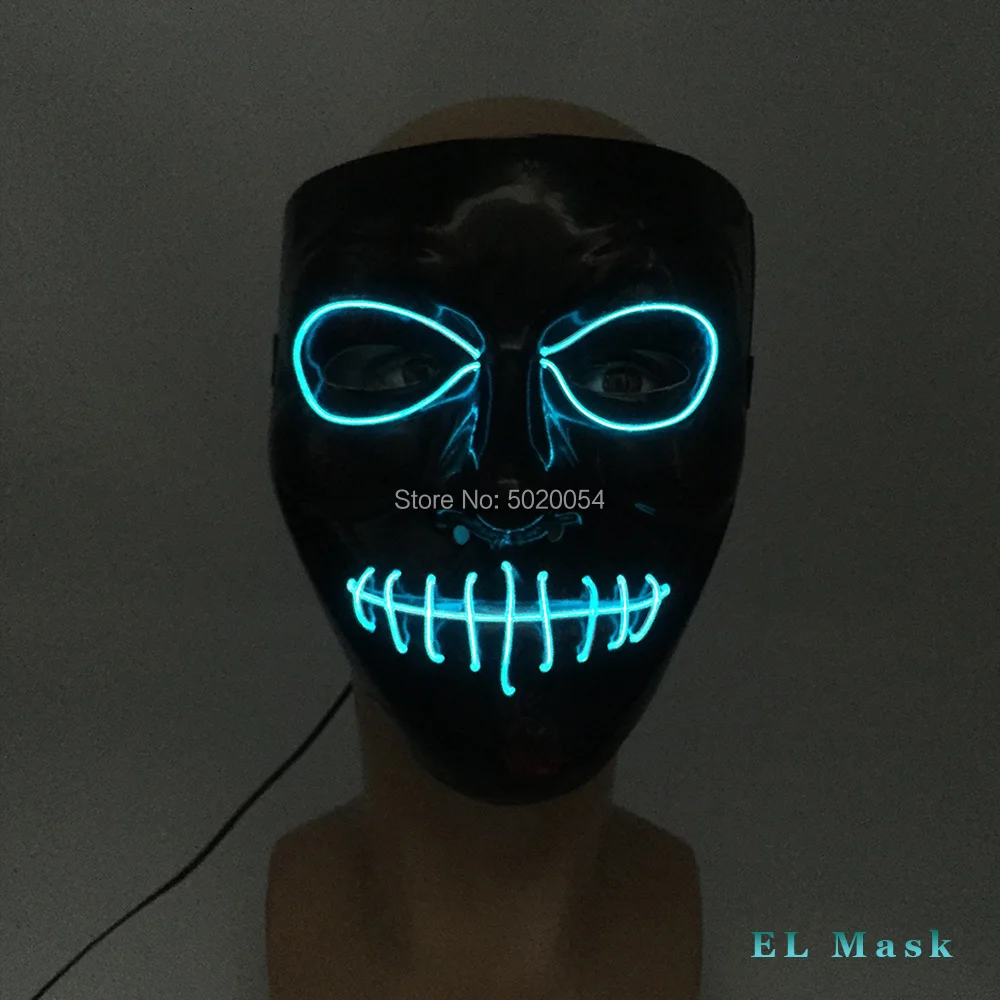 New arrival Novelty EL Wire Glowing Ghost Mask LED Flashing Light Mask For Halloween Night Party Decoration
New arrival Novelty EL Wire Glowing Ghost Mask LED Flashing Light Mask For Halloween Night Party Decoration