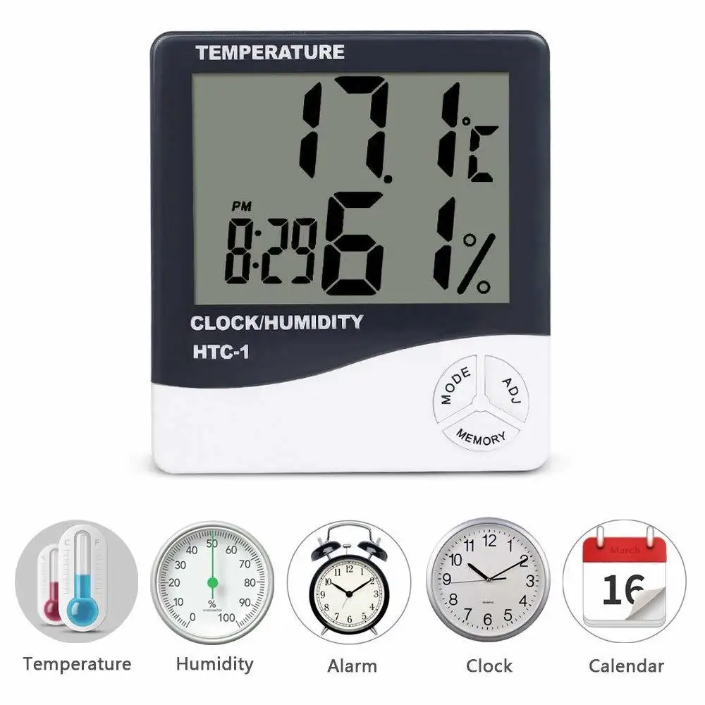Lcd Digital Temperature Humidity Meter With Alarm To The Alarm Memory Bathroom Living Room Home Room Hygrometer Thermometer
Lcd Digital Temperature Humidity Meter With Alarm To The Alarm Memory Bathroom Living Room Home Room Hygrometer Thermometer