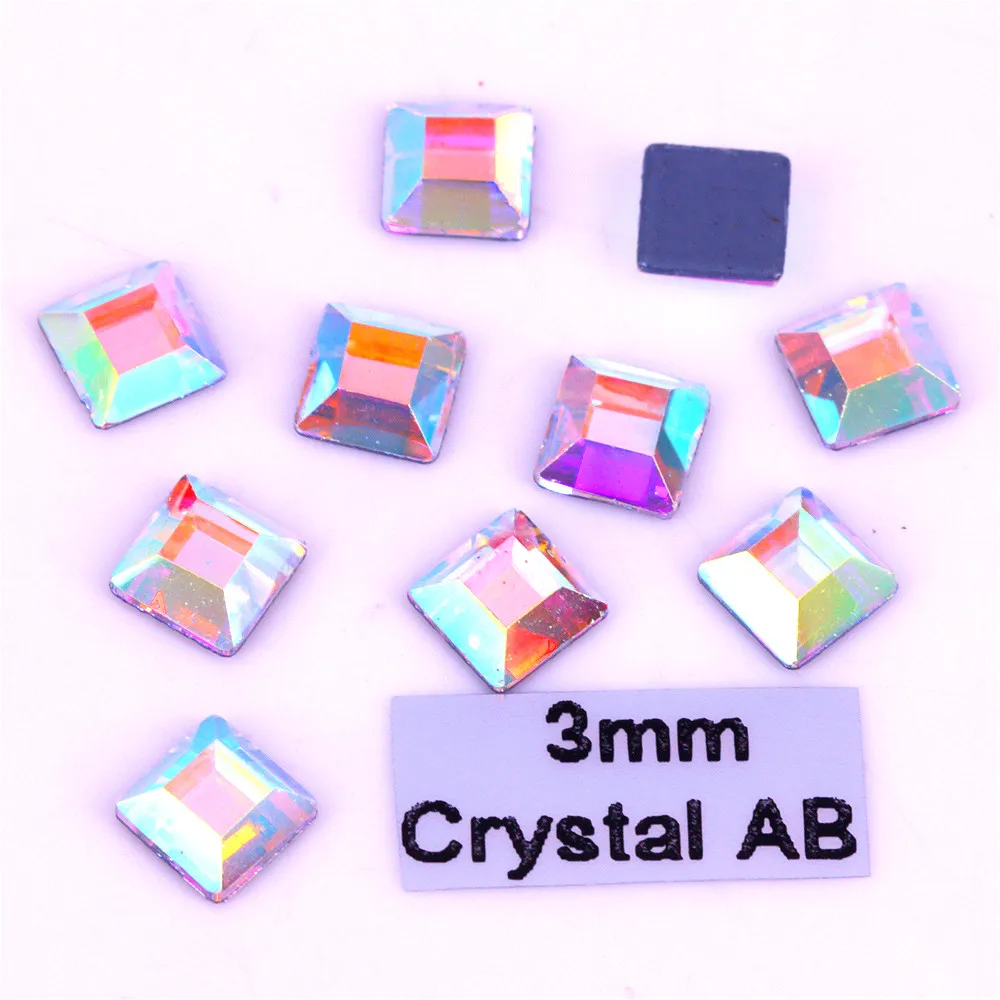 High Quality 3mm 4mm 6mm Crystal AB Square Hotfix Rhinestones Iron on FlatBack Clear AB Stones Glue on Garments Lead Free
High Quality 3mm 4mm 6mm Crystal AB Square Hotfix Rhinestones Iron on FlatBack Clear AB Stones Glue on Garments Lead Free