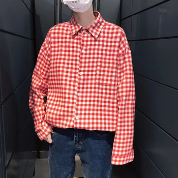 2019 Spring And Summer New Hot Korean Version Of The Couple Casual Men's Loose Plaid Long-sleeved Cotton Shirt Streetwear Best
2019 Spring And Summer New Hot Korean Version Of The Couple Casual Men's Loose Plaid Long-sleeved Cotton Shirt Streetwear Best