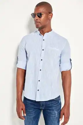 Saks Men's Slim Fit shirt with epaulets and collar Judge Blue Green Coral red TMNSS19RS0013
Saks Men's Slim Fit shirt with epaulets and collar Judge Blue Green Coral red TMNSS19RS0013