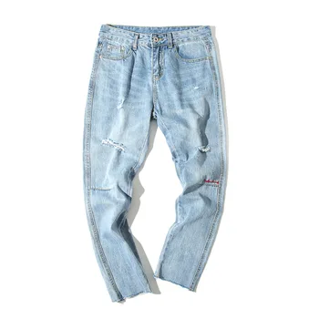2019 Spring And Summer New Hot Korean Version Bf Wind Couple Casual Men Straight Tube Hole Loose Jeans Solid Color Hip Hop Best
2019 Spring And Summer New Hot Korean Version Bf Wind Couple Casual Men Straight Tube Hole Loose Jeans Solid Color Hip Hop Best