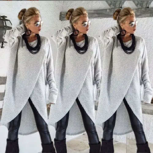 Hot Ladies Women Long Sleeve Sweater Blouse Dress Sweatshirt Dress Jumper Pullover Irregular Hem Loose Tunic Dress Winter
Hot Ladies Women Long Sleeve Sweater Blouse Dress Sweatshirt Dress Jumper Pullover Irregular Hem Loose Tunic Dress Winter