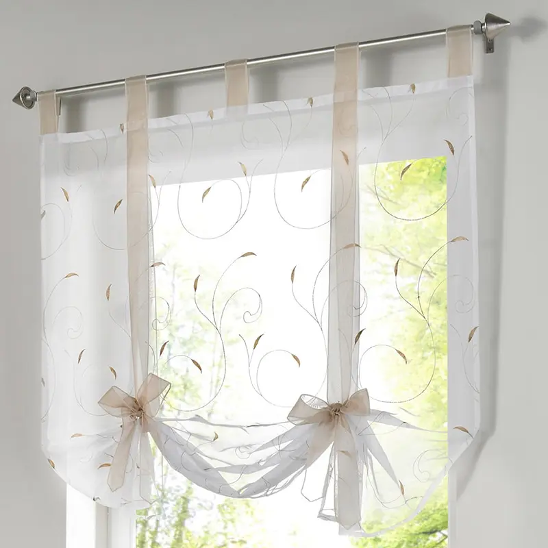 DIDIHOU Roman Shade European Embroidery Style Tie Up Window Curtain Kitchen Curtain Voile Sheer Tab Top Window Curtains 35
DIDIHOU Roman Shade European Embroidery Style Tie Up Window Curtain Kitchen Curtain Voile Sheer Tab Top Window Curtains 35