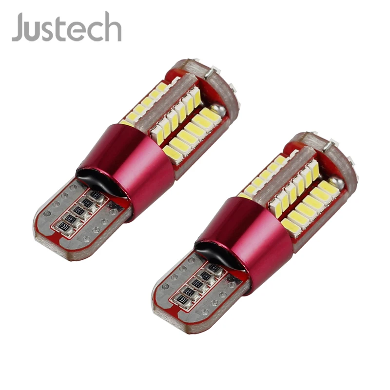 

Justech 1 Pair of T10 501 ERROR FREE 3014SMD 57 LED Car Side Light Bulb DC 12 V 57 SMD 3014 with LENS