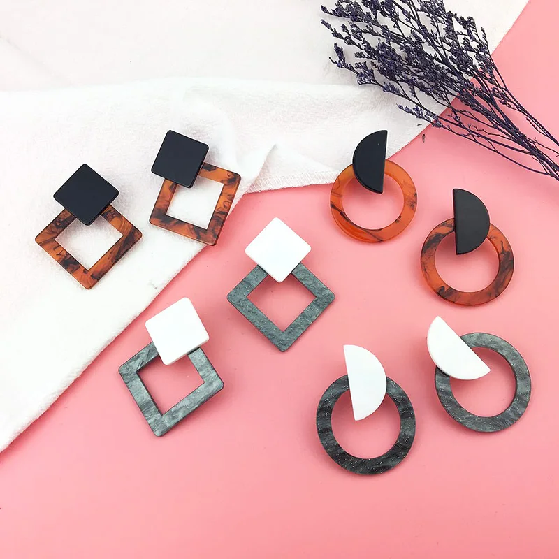 2019 NEW Acetate Earrings Fashion Geometric Leopard Earrings Exaggerated Transparent Acrylic Wooden Earrings Female
2019 NEW Acetate Earrings Fashion Geometric Leopard Earrings Exaggerated Transparent Acrylic Wooden Earrings Female