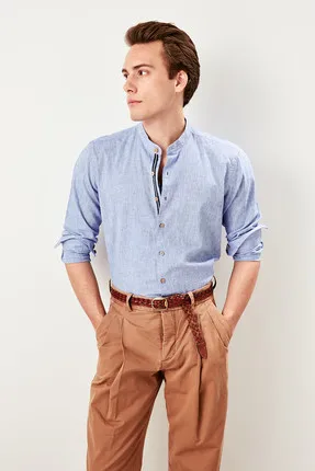 Judge Blue Collar Men Slim Fit Linen Shirt Mixed TMNSS19FO0001 
Judge Blue Collar Men Slim Fit Linen Shirt Mixed TMNSS19FO0001