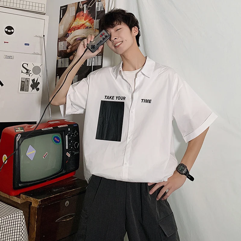 2019 Spring And Summer New Korean Version Of Hip Hop Couple Small Fresh Cotton Printed Short-sleeved Shirt M-5XL Size Streetwear
2019 Spring And Summer New Korean Version Of Hip Hop Couple Small Fresh Cotton Printed Short-sleeved Shirt M-5XL Size Streetwear