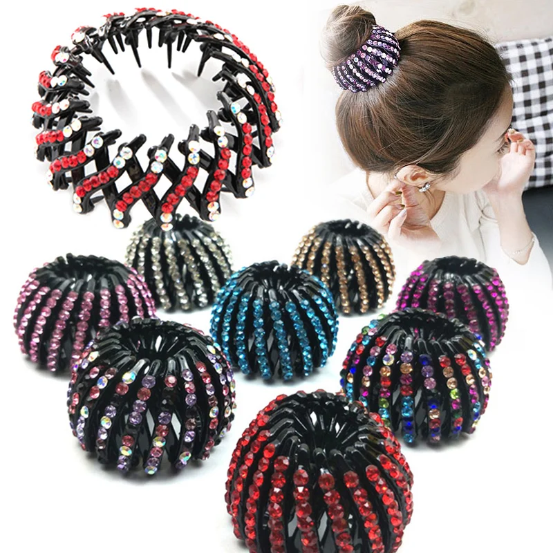 Sale Korean Rhinestones Bird's Nest Women Hair Band Curler Headwear Ponytail Holder Crystal hairpin Girls ball jewelry
Sale Korean Rhinestones Bird's Nest Women Hair Band Curler Headwear Ponytail Holder Crystal hairpin Girls ball jewelry