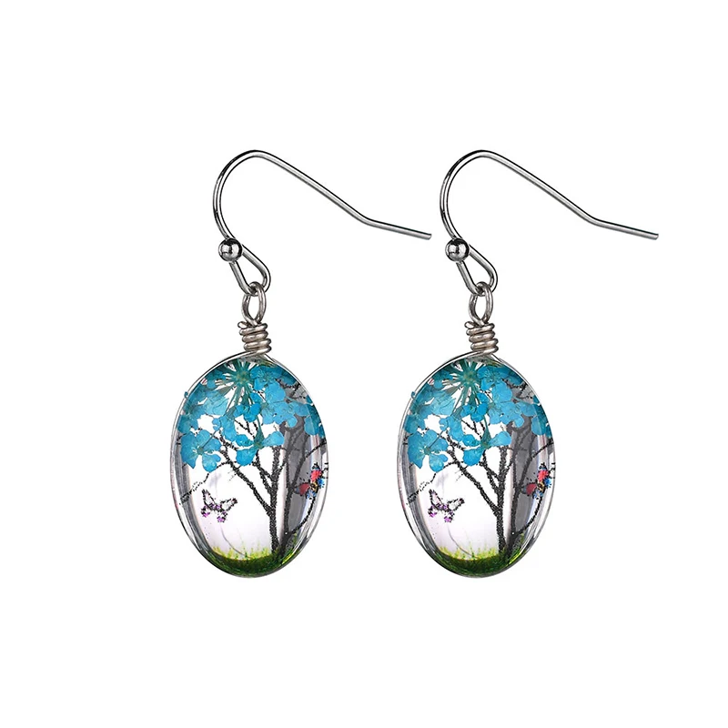 Sale Creative Personality Glass Handmade Drop Earrings Natural Dry Beautiful Flower Female Earrings For Women
Sale Creative Personality Glass Handmade Drop Earrings Natural Dry Beautiful Flower Female Earrings For Women