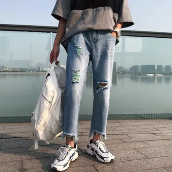 2019 Summer New Listing Korean Version Of The Couple Male Loose Hip Hop Cotton Break Casual Jeans 28-34 Size Streetwear Discount
2019 Summer New Listing Korean Version Of The Couple Male Loose Hip Hop Cotton Break Casual Jeans 28-34 Size Streetwear Discount