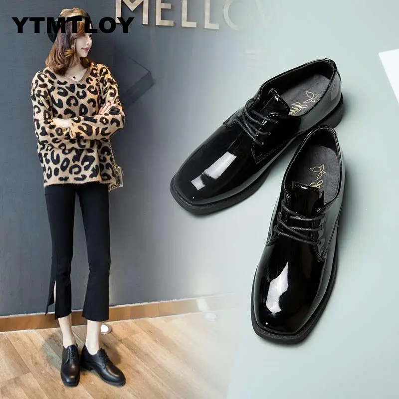 2019 New Patent Leather Women Flats Shoes Spring Autumn Black Casual Ladies Lace-Up Soft Oxford Zapatos De Mujer Sexemara
2019 New Patent Leather Women Flats Shoes Spring Autumn Black Casual Ladies Lace-Up Soft Oxford Zapatos De Mujer Sexemara