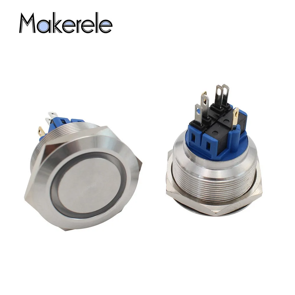 5A Waterproof Push Button Switch 30mm DC12V Green LED Momentary Stainless Steel Button Self-reset 1NO 1NC IP67 Free Shipping
5A Waterproof Push Button Switch 30mm DC12V Green LED Momentary Stainless Steel Button Self-reset 1NO 1NC IP67 Free Shipping