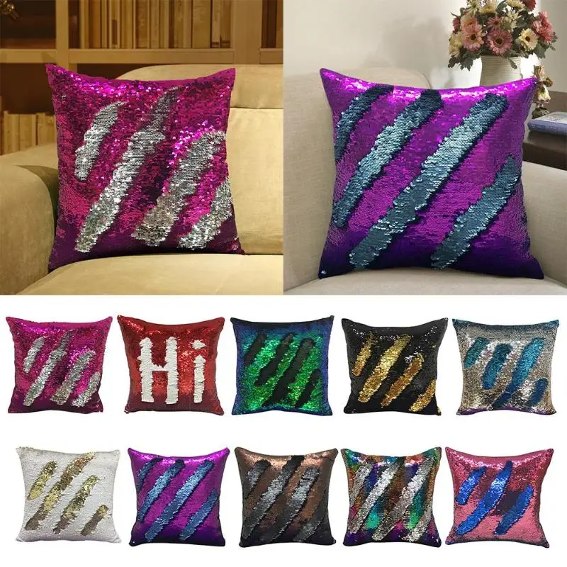 DIY Mermaid Sequin Cushion Cover Magical Throw Pillowcase 40X40cm Color Changing Decorative Pillow Case For Home Decor
DIY Mermaid Sequin Cushion Cover Magical Throw Pillowcase 40X40cm Color Changing Decorative Pillow Case For Home Decor
