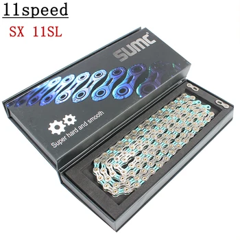 SUMC Bicycle chain hollow 11 speed 116 links SL Ultralight Chain Mountain bike and Road Bike Chains multicolor
SUMC Bicycle chain hollow 11 speed 116 links SL Ultralight Chain Mountain bike and Road Bike Chains multicolor