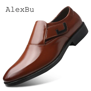 AlexBu Men Shoes Leather Classic Dress Men's Shoe Pointed Toe Slip On Soft Leather High Quality New Fashion Formal Casual Shoes
AlexBu Men Shoes Leather Classic Dress Men's Shoe Pointed Toe Slip On Soft Leather High Quality New Fashion Formal Casual Shoes