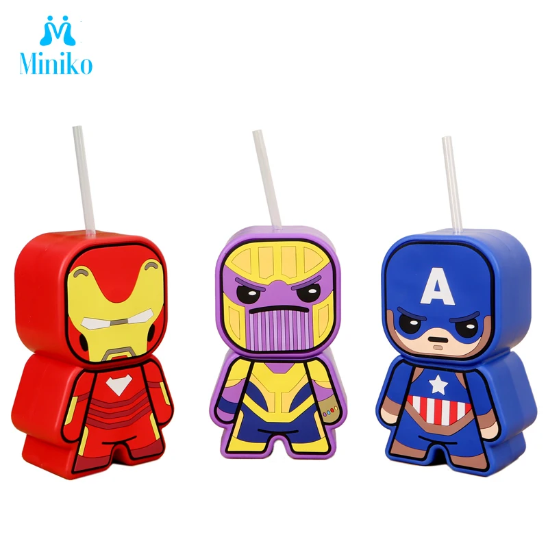 Marvel Avenger Captain America Thanos Drink Cup Iron Man Action Figure Water Bottle With Straw Children Мстители Gift Toys
Marvel Avenger Captain America Thanos Drink Cup Iron Man Action Figure Water Bottle With Straw Children Мстители Gift Toys