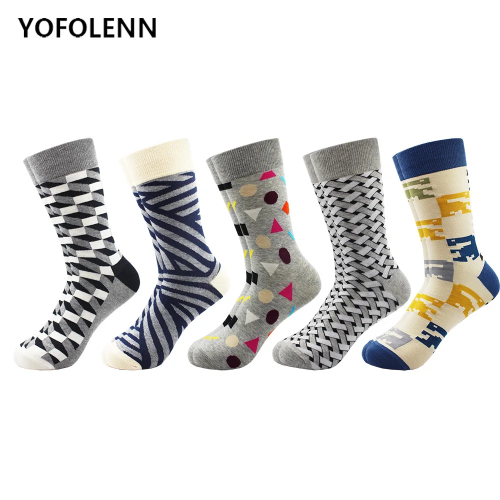5 Pairs/lot Long Crew Combed Cotton Socks High Quality Gray Color Series Happy Art Funny Dress Sock for Man with Novelty Pattern
5 Pairs/lot Long Crew Combed Cotton Socks High Quality Gray Color Series Happy Art Funny Dress Sock for Man with Novelty Pattern
