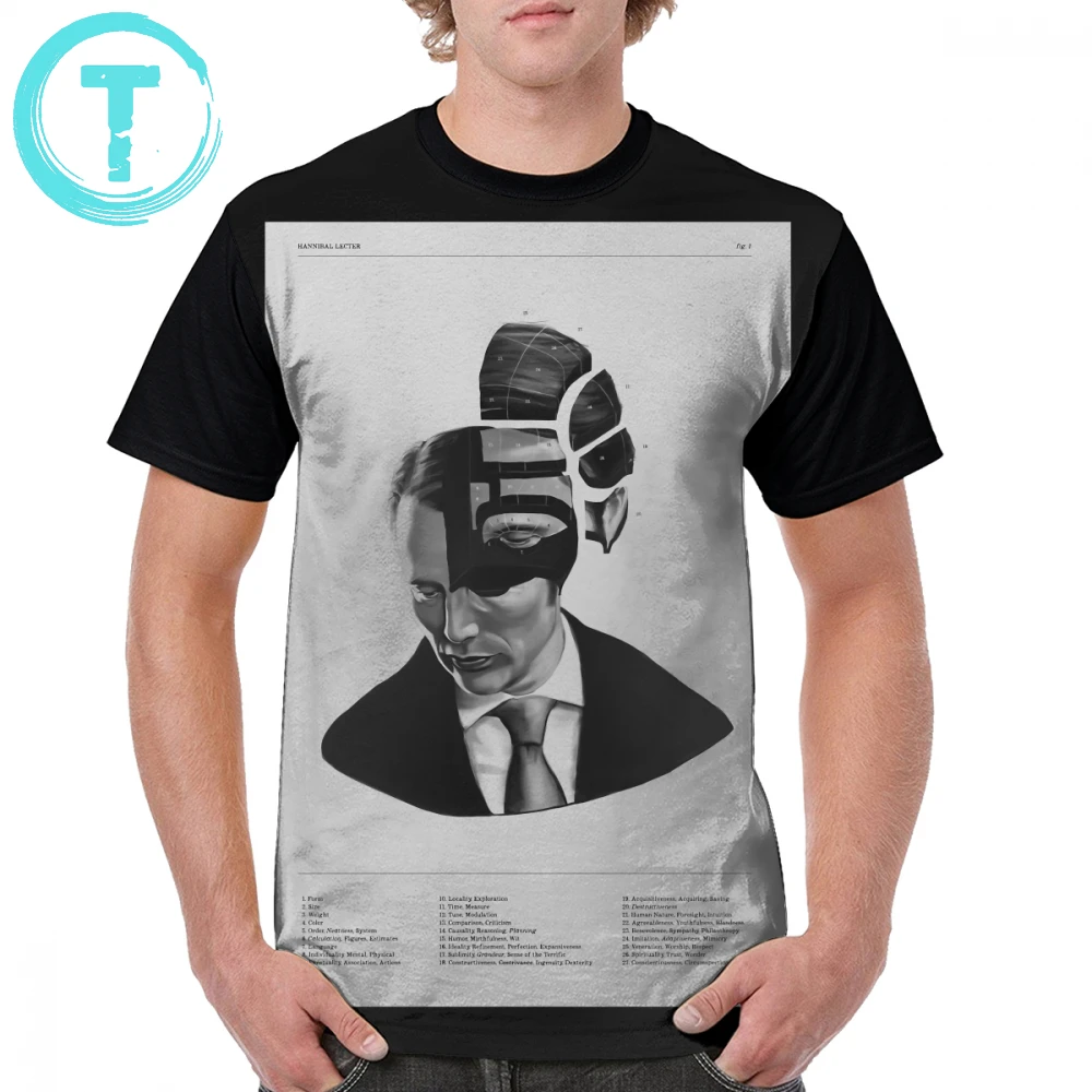 Hannibal T Shirt Hannibal Lecter Phrenology T-Shirt 100 Polyester Oversized Graphic Tee Shirt Male Print Short Sleeve Cute Tshirt
Hannibal T Shirt Hannibal Lecter Phrenology T-Shirt 100 Polyester Oversized Graphic Tee Shirt Male Print Short Sleeve Cute Tshirt