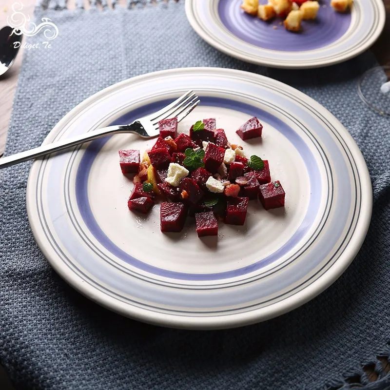 Diliget.te Ceramics Solid Round Blue Stripe Salad Steak Dinner Dessert Butter Plates For Food Set Of Dishes Slates Tableware
Diliget.te Ceramics Solid Round Blue Stripe Salad Steak Dinner Dessert Butter Plates For Food Set Of Dishes Slates Tableware