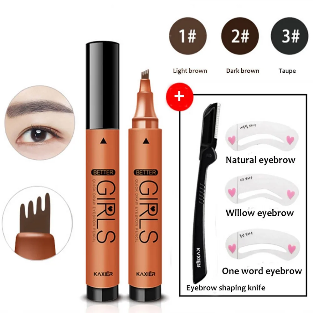 3 Color Waterproof Henna Eyebrow Enhancer Liquid eyebrow pencil+3 Eyebrow Shape Stencils Eyebrow Tint Kit Makeup Tool
3 Color Waterproof Henna Eyebrow Enhancer Liquid eyebrow pencil+3 Eyebrow Shape Stencils Eyebrow Tint Kit Makeup Tool