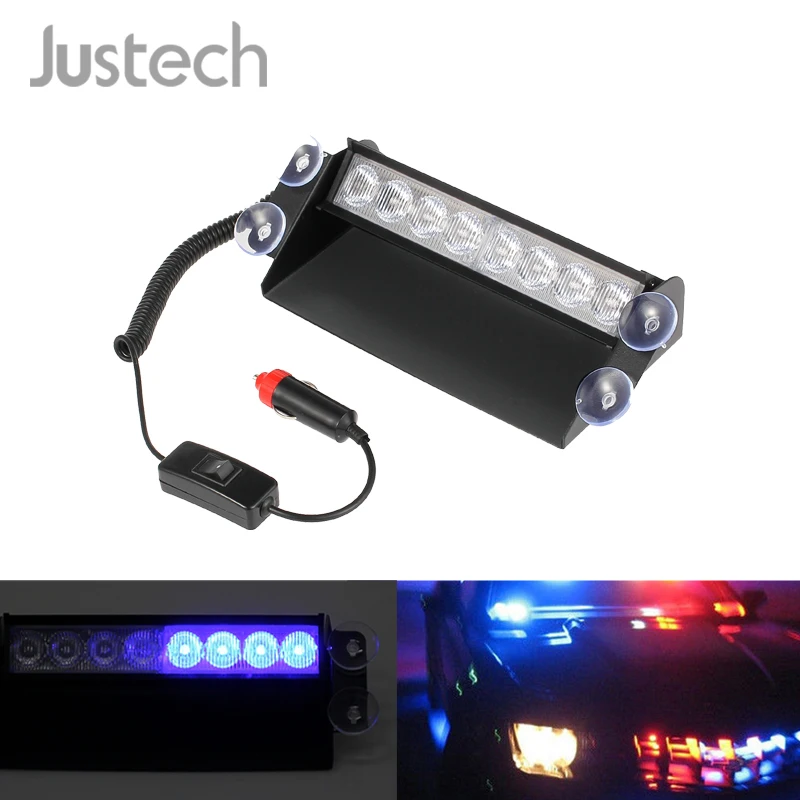 Justech 8 LED Red/Blue Car Police Strobe Flash Light Dash Emergency 3 Flashing Light LED Car Emergency Warning Strobe Lights
Justech 8 LED Red/Blue Car Police Strobe Flash Light Dash Emergency 3 Flashing Light LED Car Emergency Warning Strobe Lights