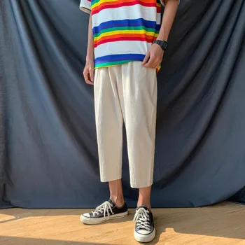 2019 Spring And Summer New Fashion Trend Korean Version Of The Loose Couple Nine Points Cotton Straight Casual Pants M-2XL Best
2019 Spring And Summer New Fashion Trend Korean Version Of The Loose Couple Nine Points Cotton Straight Casual Pants M-2XL Best