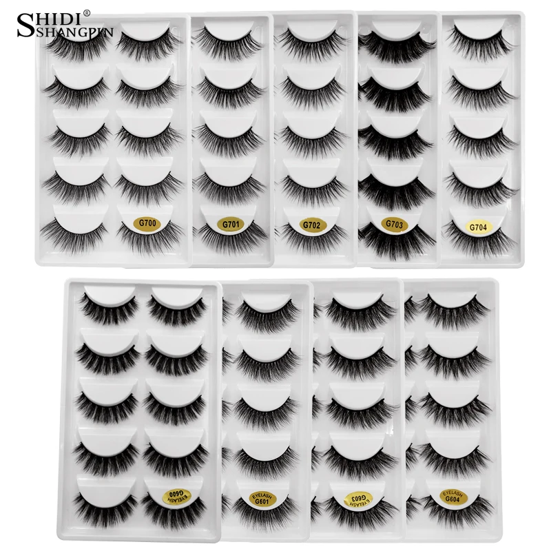 Shidishangpin норки ресницы натуральный длинный накладной лента накладных ресниц 3d Lashes