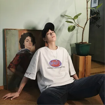 2019 Spring And Summer New Chinese Style Loose Cotton Super Fire Campus Students Youth Cute Stitching Casual T-shirt
2019 Spring And Summer New Chinese Style Loose Cotton Super Fire Campus Students Youth Cute Stitching Casual T-shirt