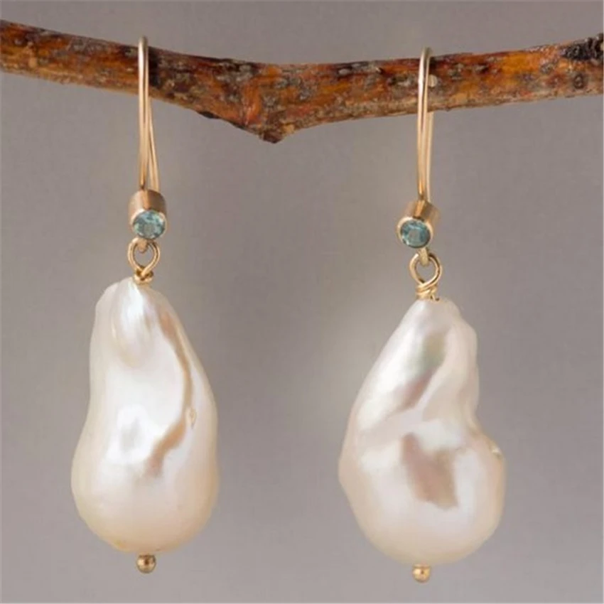15-17mm White Baroque Pearl Earring Gold Dangle Irregular Noble Temperament Fashion Diy Elegant Personality Fine AAA Classic
15-17mm White Baroque Pearl Earring Gold Dangle Irregular Noble Temperament Fashion Diy Elegant Personality Fine AAA Classic