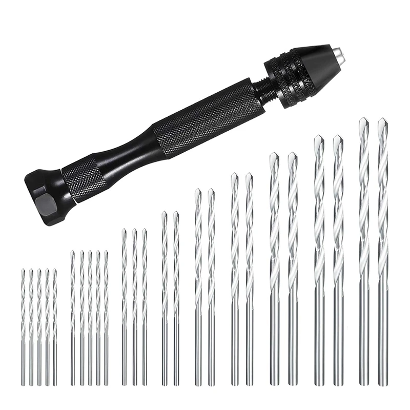 Hot Hand Drill Set Precision Pin Vise With 25 Pieces Mini Twist Drill Bits For Model,Diy,Jewelry Making,Multipurpose Rotary To
Hot Hand Drill Set Precision Pin Vise With 25 Pieces Mini Twist Drill Bits For Model,Diy,Jewelry Making,Multipurpose Rotary To