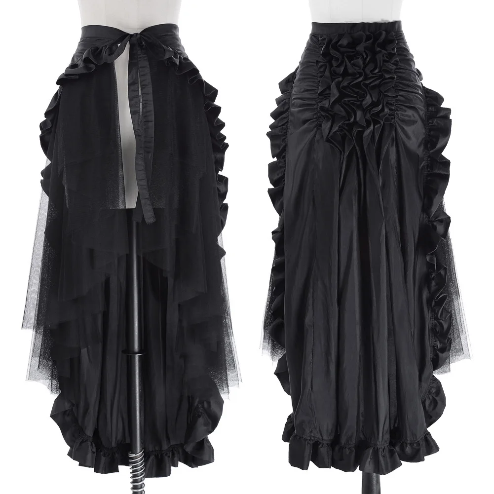 Victorian Steampunk Gothic Punk Ruffled Bustle Long Skirt Retro Lace Up Asymmetrical Lolita Darkness Retro Femme Falda Corta New
Victorian Steampunk Gothic Punk Ruffled Bustle Long Skirt Retro Lace Up Asymmetrical Lolita Darkness Retro Femme Falda Corta New