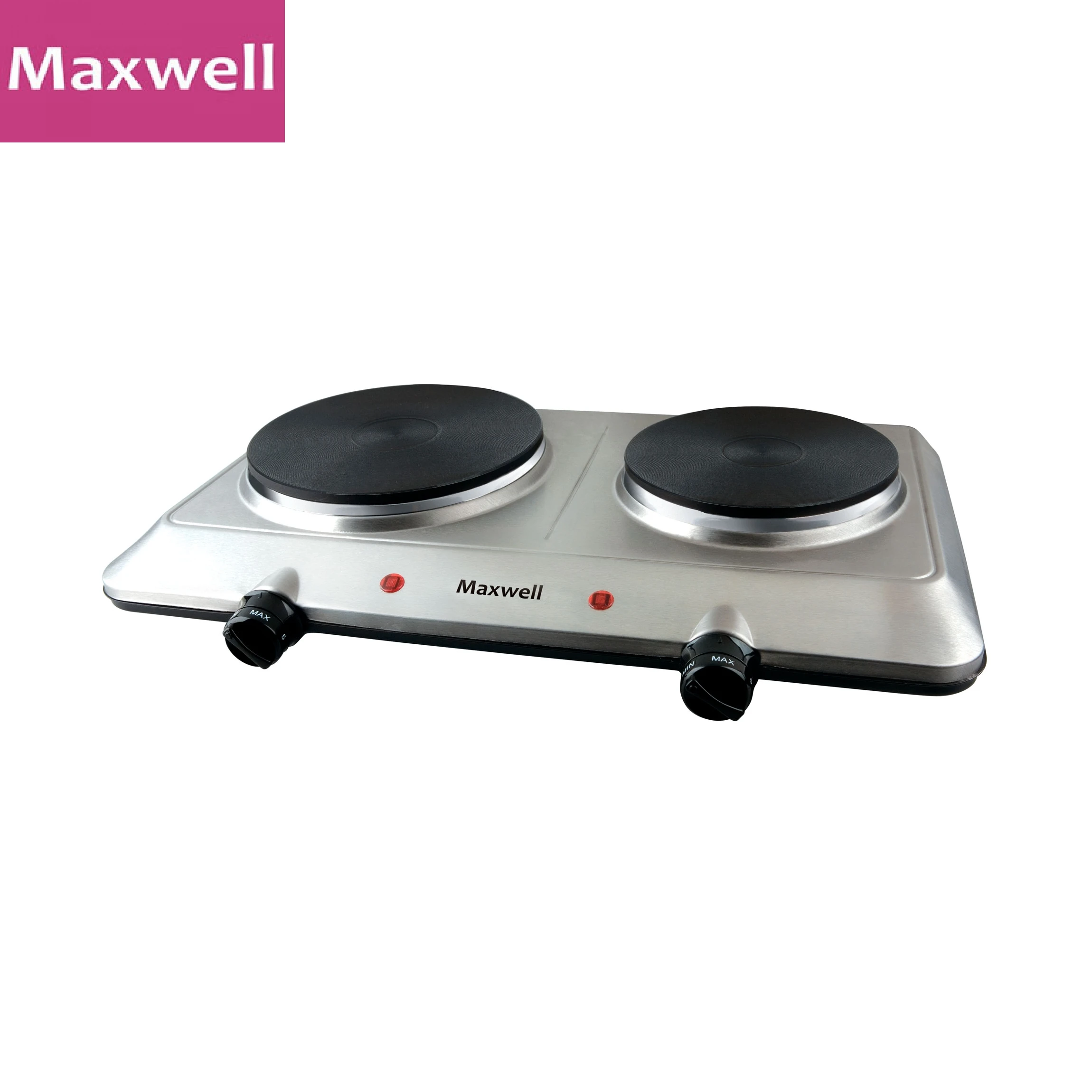 The electric stove Maxwell MW-1906 ST 2250 W 2 burners grey | Бытовая техника