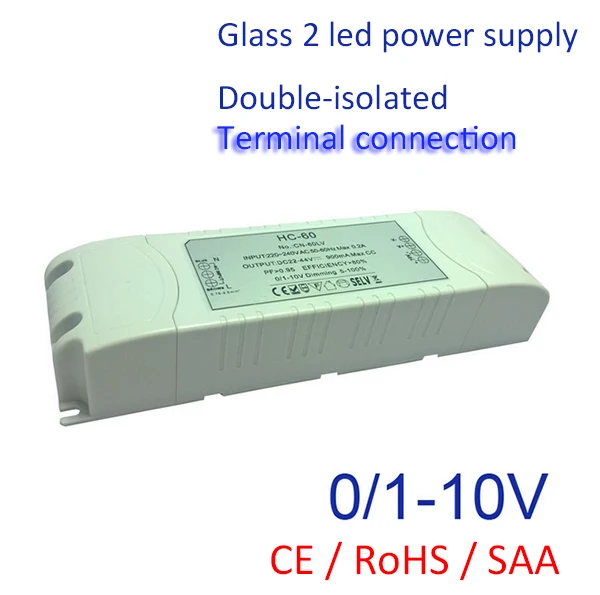 30-60W Easy Connection for LED lamp 0-10V 1-10V Dimmable High Powr Supply 2 Year Guarantee 900mA 1200mA 1500mA
30-60W Easy Connection for LED lamp 0-10V 1-10V Dimmable High Powr Supply 2 Year Guarantee 900mA 1200mA 1500mA