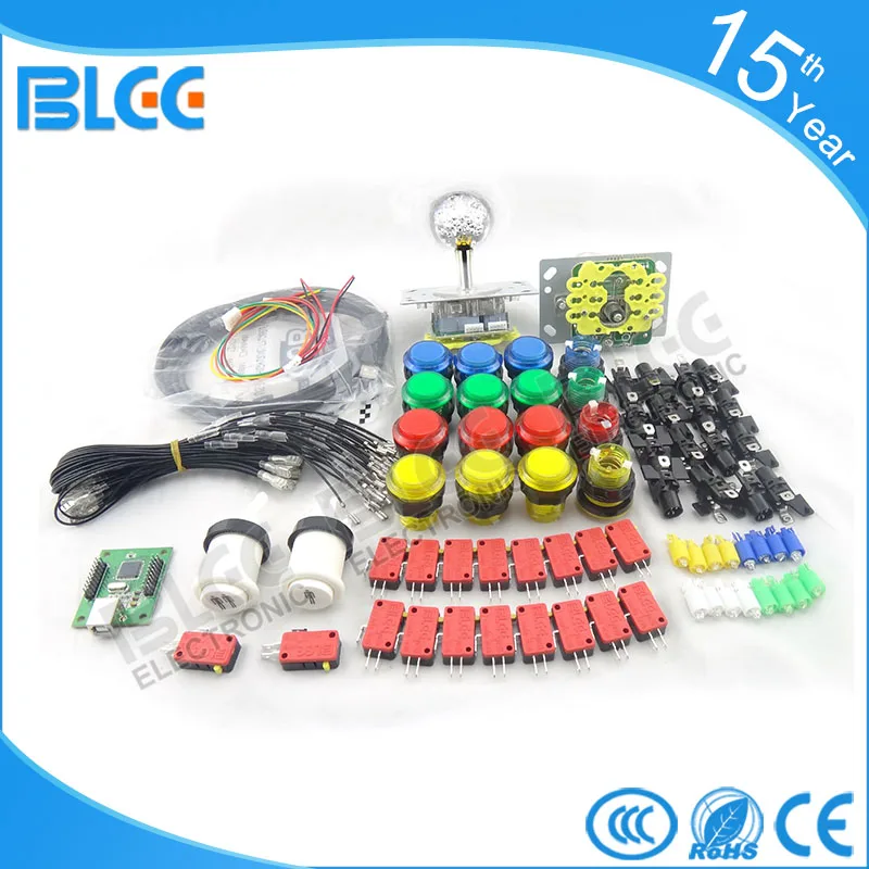 DIY arcade kit illuminated joystick 32mm pushbuttons with led microswitch 2players usb to jamma 1P 2P usa button
DIY arcade kit illuminated joystick 32mm pushbuttons with led microswitch 2players usb to jamma 1P 2P usa button